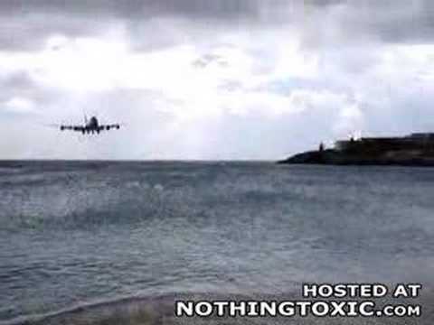 Youtube: Plane Landing  Too Close to  Beach