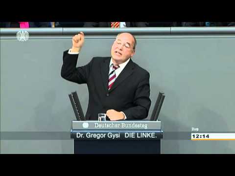 Youtube: Gregor Gysi stellt die Systemfrage! 07.09.2011 "Ein erstklassiger Redebeitrag, einfach TOP"