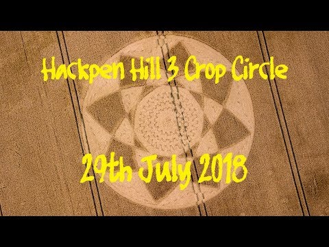 Youtube: Crop Circle Hackpen Hill 3 Reported 29th July 2018