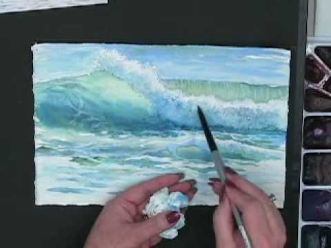 Youtube: Making Waves - Techniques for Painting Ocean Waves in Watercolor with Susie Short
