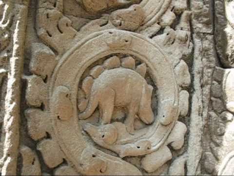 Youtube: Stegosaurus carving at 800 year old Ta Prohm Temple in Cambodia