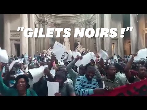Youtube: Des "gilets noirs" sans-papiers occupent le Panthéon