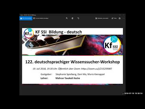 Youtube: 2018 07 19 PM Public Teachings in German - Öffentliche Schulungen in Deutsch