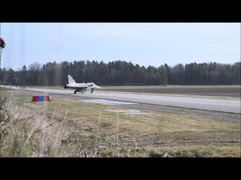 Youtube: Jas39 Gripen taking off from Highway 44 in Sweden