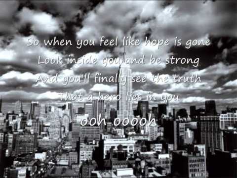 Youtube: Mariah Carey - Hero  Lyrics