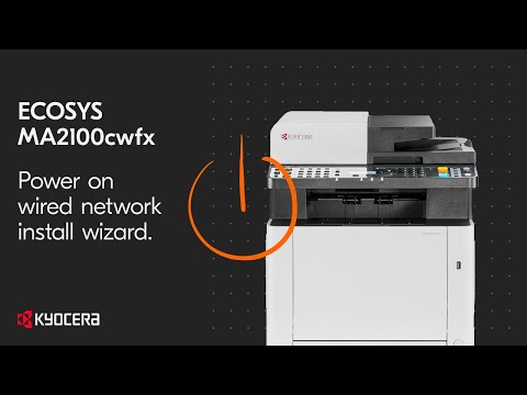 Youtube: Kyocera MA2100cwfx Power On Wired Network Install Wizard