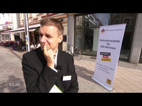 Youtube: Schlegl in Aktion: Rückgabestelle für AfD-Stimmen | extra 3 | NDR