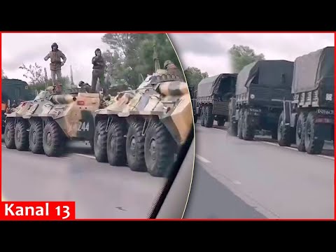 Youtube: A large convoy of Russian army and a considerable number of manpower is moving towards Moscow