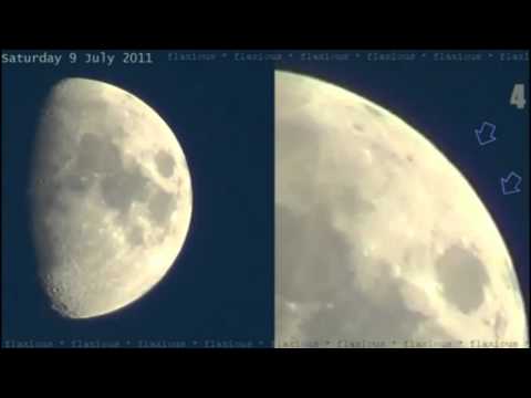 Youtube: UFOs or Space Junk Near the Surface of the Moon? July 9, 2011