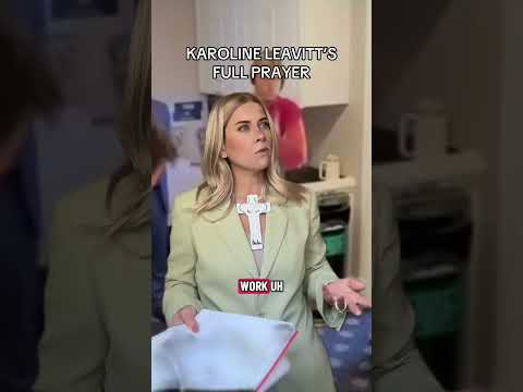 Youtube: Actual footage from the Pre Press Briefing prayer with @Karoline Leavitt