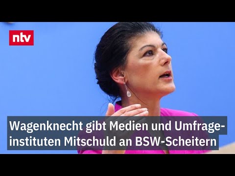 Youtube: Wagenknecht gibt Medien und Umfrageinstituten Mitschuld - BSW scheitert knapp an fünf Prozent