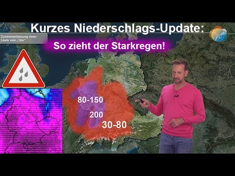 Youtube: Unwetter-/Hochwasser-Update: Neue Läufe machen alles etwas weiter westlich. NRW bis Baden Starkregen
