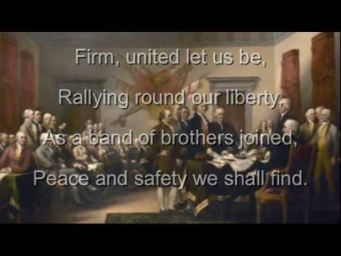 Youtube: Hail Columbia! with Lyrics; First American National Anthem - United States of America