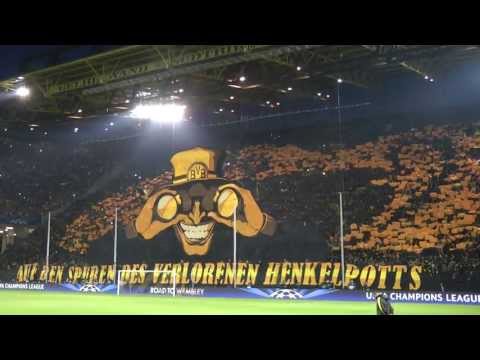 Youtube: Choreo Borussia Dortmund Málaga CF 3-2 BVB Spenden Mosaico Südtribüne Westfalenstadion
