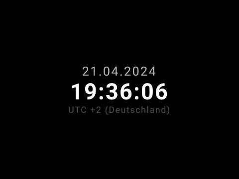 Youtube: 🔴 LIVE | Clock / Uhr - Germany Deutschland UTC + 2