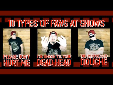 Youtube: 10 types of fans at shows