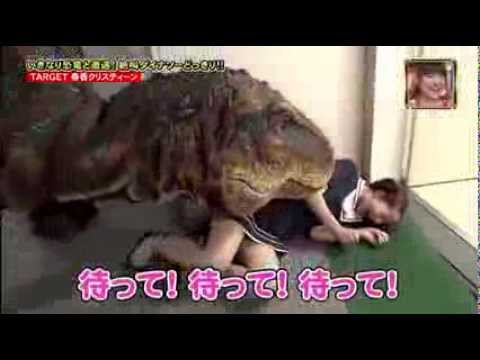 Youtube: [Full] Hilarious Japanese Dinosaur Prank Japanese man terrified by 'dinosaur' on TV show