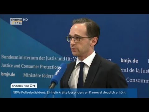 Youtube: Übergriffe in Köln: Heiko Maas spricht von organisierter Kriminalität am 05.01.2016