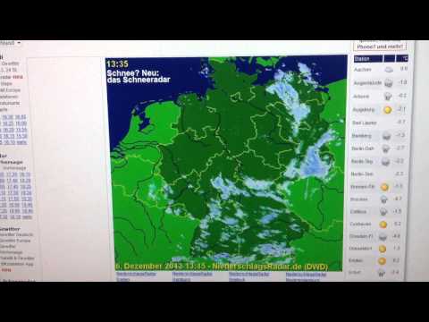 Youtube: Regenradar zeigt wieder einen "Ring" - 6. Dezember 2012