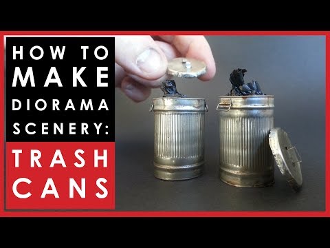 Youtube: How to make scale metal trash cans for dioramas