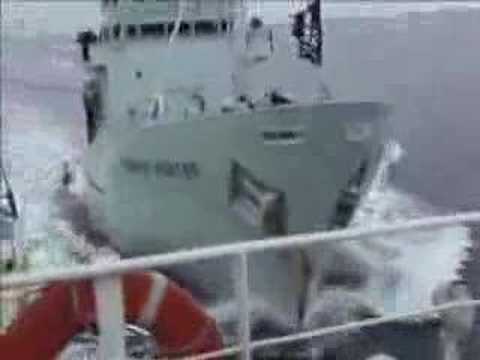 Youtube: Sea Shepherd Attacks Japanese Whaling fleet.  Feb 12, 2007