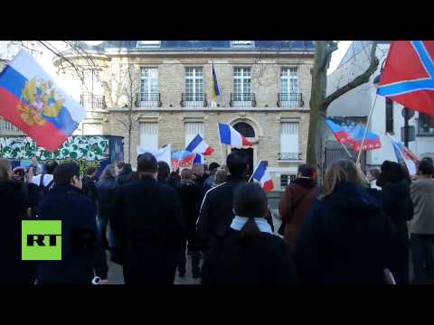 Youtube: France: Anti-Maidan protesters rally for Donbass in Paris
