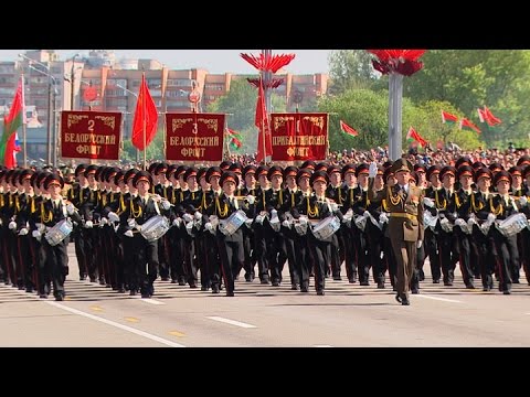 Youtube: Военный парад в честь 70-летия Победы прошел в Минске