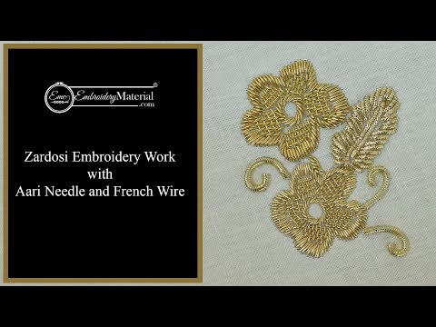 Youtube: Learn how to do Zardosi Embroidery Work with Aari Needle and French Wire | Tutorial - 3