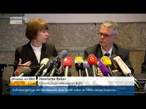 Youtube: Übergriffe in Köln: Henriette Reker gibt Pressekonferenz am 05.01.2016
