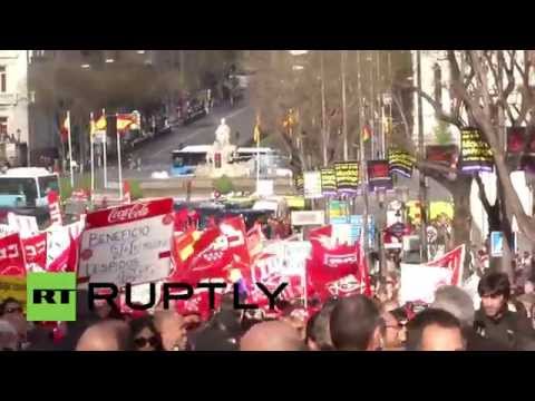 Youtube: Spain: Hundreds march against austerity policies in Madrid