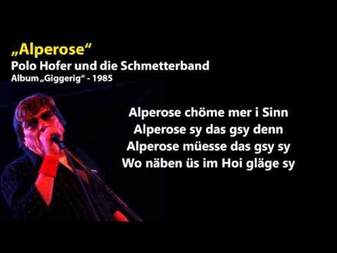 Youtube: Polo Hofer & die Schmetterband   Alperose