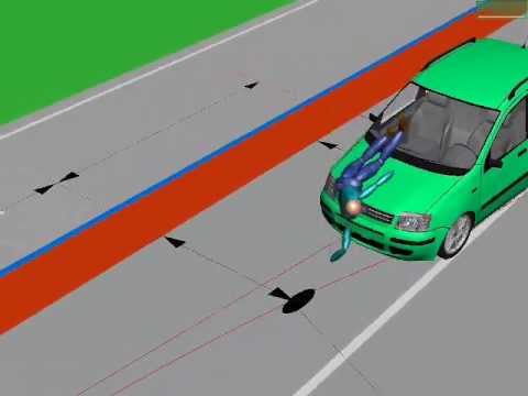 Youtube: Unfall mit Fußgänger auf Zebrastreifen (Simulation)