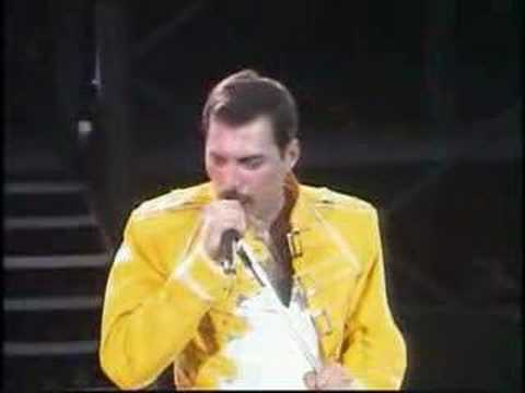 Youtube: Freddie Mercury vs. Crowd