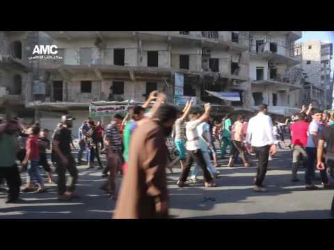 Youtube: #شاهد مظاهرة حاشدة في حي الشعار فرحاً بتحرير حي الراموسة وكسر حصار حلب 6-8-2016