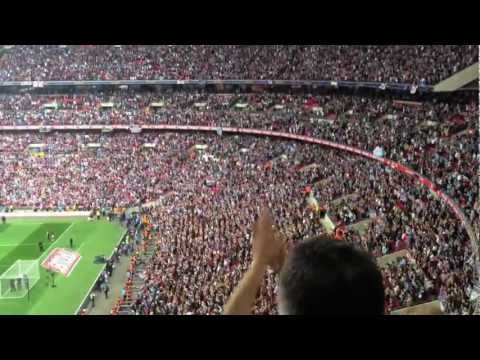 Youtube: Bubbles at Wembley, West Ham fans