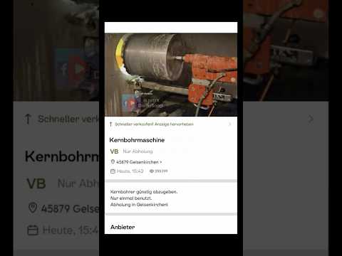 Youtube: Kernbohrmaschine + 50cm Kernbohrer. Abholung in #Gelsenkirchen !