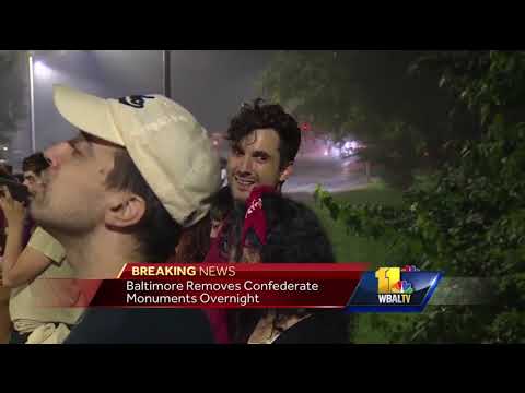 Youtube: Video: Crews remove Baltimore's Confederate statues overnight