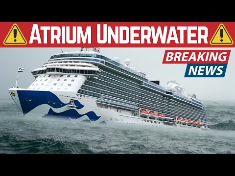 Youtube: Sky Princess-Pool überflutet Atrium! Notfallalarm und Crew-Reaktion | Kreuzfahrtnachrichten April...