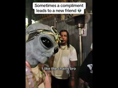Youtube: Sometimes a compliment leads to a new friend 👽  #social #pov #confidence #space #pos