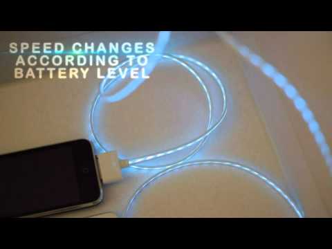 Youtube: Illuminated iphone USB charge cable EL
