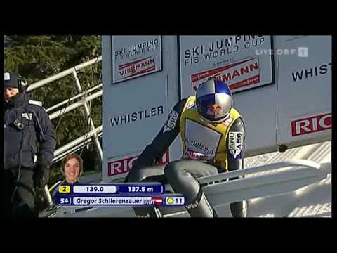 Youtube: Gregor Schlierenzauer - Vancouver/Whistler 2009 - 149m