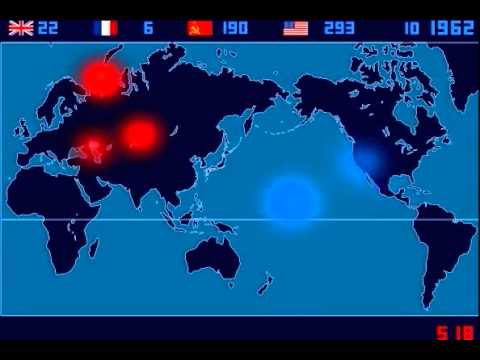 Youtube: A Time-Lapse Map of Every Nuclear Explosion Since 1945 - by  Isao Hashimoto