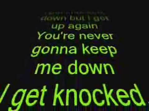 Youtube: Tubthumping (I Get Knocked Down) Lyrics