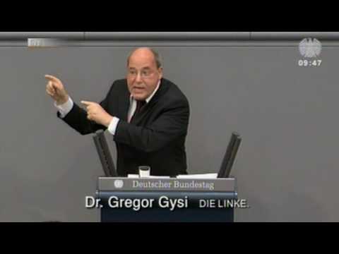 Youtube: Gregor Gysi, DIE LINKE: Banken und Spekulanten an Kosten beteiligen
