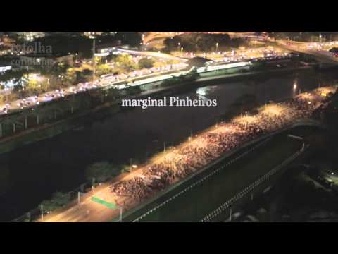 Youtube: Veja imagens aéreas de protesto em SP