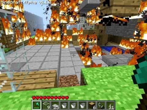 Youtube: Minecraft FIREE WTFFFFFFF!!!!!