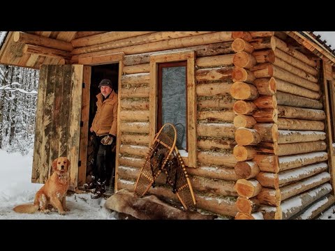 Youtube: Off Grid Log Cabin: Alone with my Dog in an Ice Storm