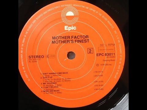 Youtube: Mothers Finest - I Can't Believe 1978