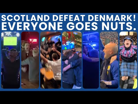 Youtube: SCHOTTLAND BESIEGT DÄNEMARK! ALLE DREHEN DURCH. (Wilde Reaktionen auf einen unglaublichen Sieg, u...