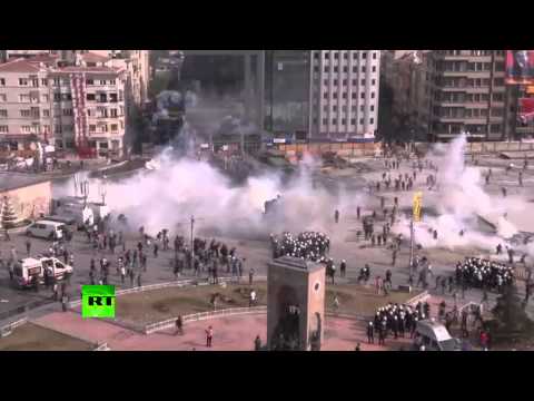 Youtube: Video: Cops deployed at Turkey's Taksim Sq, use tear gas to oust protesters